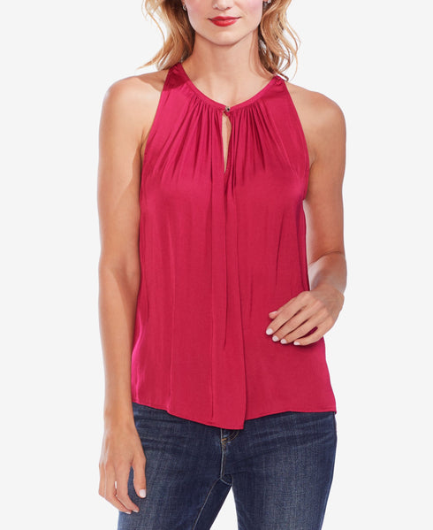 Vince Camuto Gathered Neck Keyhole Top
